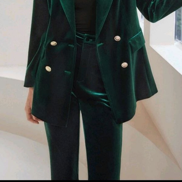 Stylish green corduroy trousers - Picture 2 of 2